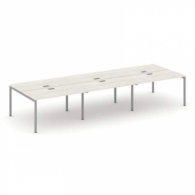 Style Project Рабочая станция 2-х сторон. SN-4P.DRS-072 Дуб Наварра/Металл Серый 3540*1432*750