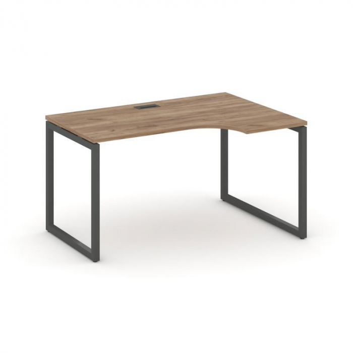 Стайл Проджект Стол рабочий эргоном. SN-4O.SPA-021(R) Дуб Табак/Металл Антрацит 1380*800/980*750