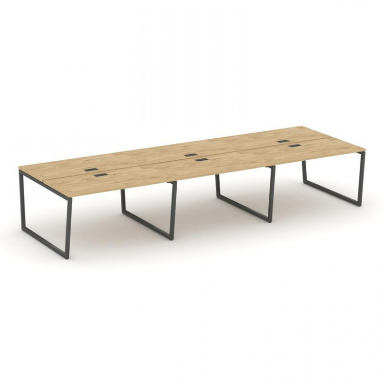 Style Project Рабочая станция 2-х сторон. SN-4T2.DRS-073 Тиквуд Светлый/Металл Антрацит/Заглушка Пла