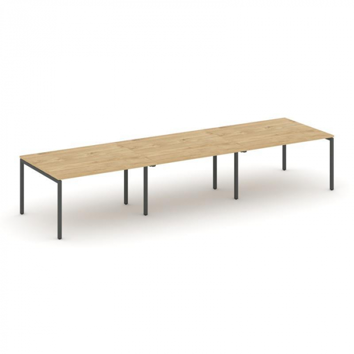 Style Project Стол переговорный SN-4P.SPRG-053.3 Тиквуд Светлый/Металл Антрацит 4410*1180*750