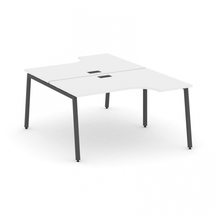 Style Project Рабочая станция эргоном. SN-4A.DRPA-021 Белый/Металл Антрацит 1380*1632/1992*750