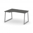 Style Project Стол рабочий эргоном. SN-4T1.SPA-022(L) Антрацит/Металл Серый/Заглушка Пластик Серебри