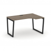Style Project Стол рабочий эргоном. SN-4T2.SPA-001(R) Вяз Благородный/Металл Черный/Заглушка Пластик