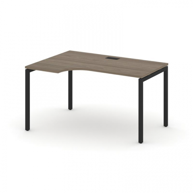 Style Project Стол рабочий эргоном. SN-4P.SPA-002(L) Вяз Благородный/Металл Черный 1580*600/980*750