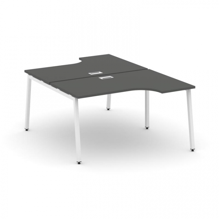 Style Project Рабочая станция эргоном. SN-4A.DRPA-002 Антрацит/Металл Белый 1580*1232/1992*750