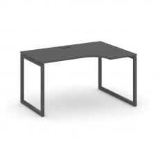 Style Project Стол рабочий эргоном. SN-4O.SPA-022(R) Антрацит/Металл Антрацит 1580*800/980*750
