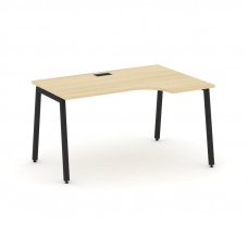 Style Project Стол рабочий эргоном. SN-4A.SPA-021(R) Акация Лорка/Металл Черный 1380*800/980*750