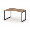 Style Project Стол рабочий эргоном. SN-4O.SPA-012(L) Дуб Табак/Металл Черный 1580*700/980*750