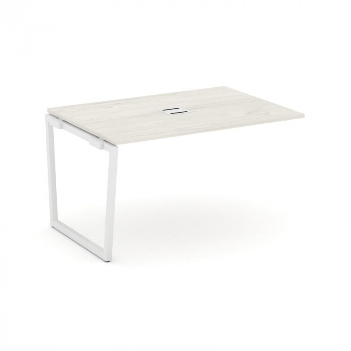 Стайл Проджект Проходной наб. элем. перег. стола SN-4T2.NSPRG-004 Дуб Наварра/Металл Белый/Заглушка