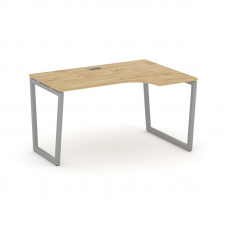 Style Project Стол рабочий эргоном. SN-4T2.SPA-022(R) Тиквуд Светлый/Металл Серый/Заглушка Пластик С