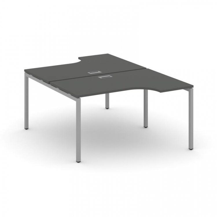 Style Project Рабочая станция эргоном. SN-4P.DRPA-001 Антрацит/Металл Серый 1380*1232/1992*750