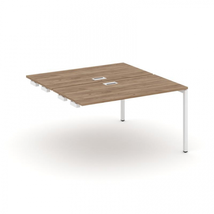 Style Project Стол-приставка к опор. элем. SN-4P.DPRS-022 Дуб Табак/Металл Белый 1180*1632*750