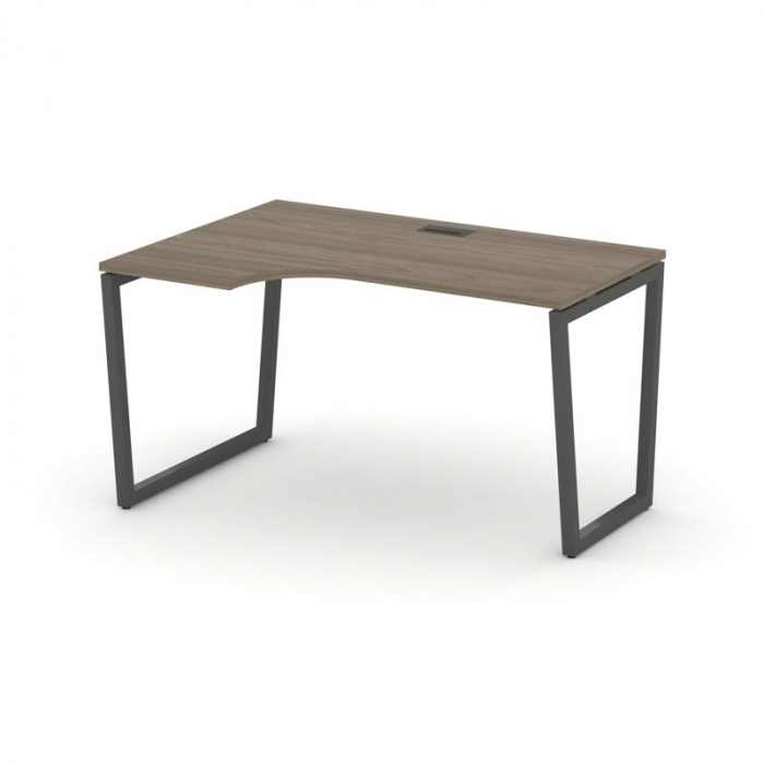 Стайл Проджект Стол рабочий эргоном. SN-4T2.SPA-002(L) Вяз Благородный/Металл Антрацит/Черный Пласти