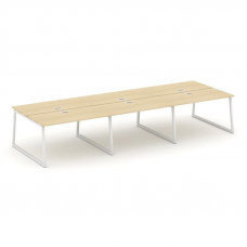 Style Project Рабочая станция 2-х сторон. SN-4T1.DRS-084 Акация Лорка/Металл Белый/Заглушка Пластик