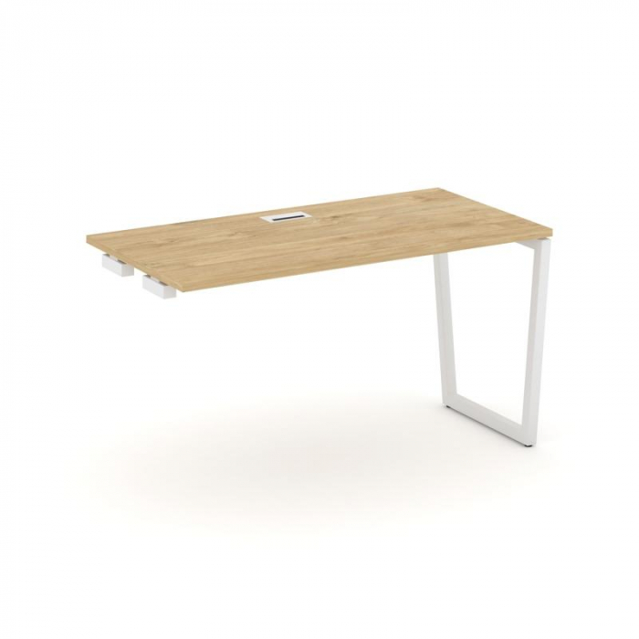 Стайл Проджект Стол-приставка к опор. элем. SN-4T2.OPRS-011 Тиквуд Светлый/Металл Белый/Заглушка Пла