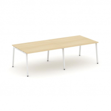 Style Project Стол переговорный SN-4A.SPRG-043.3 Акация Лорка/Металл Белый 2760*1180*750