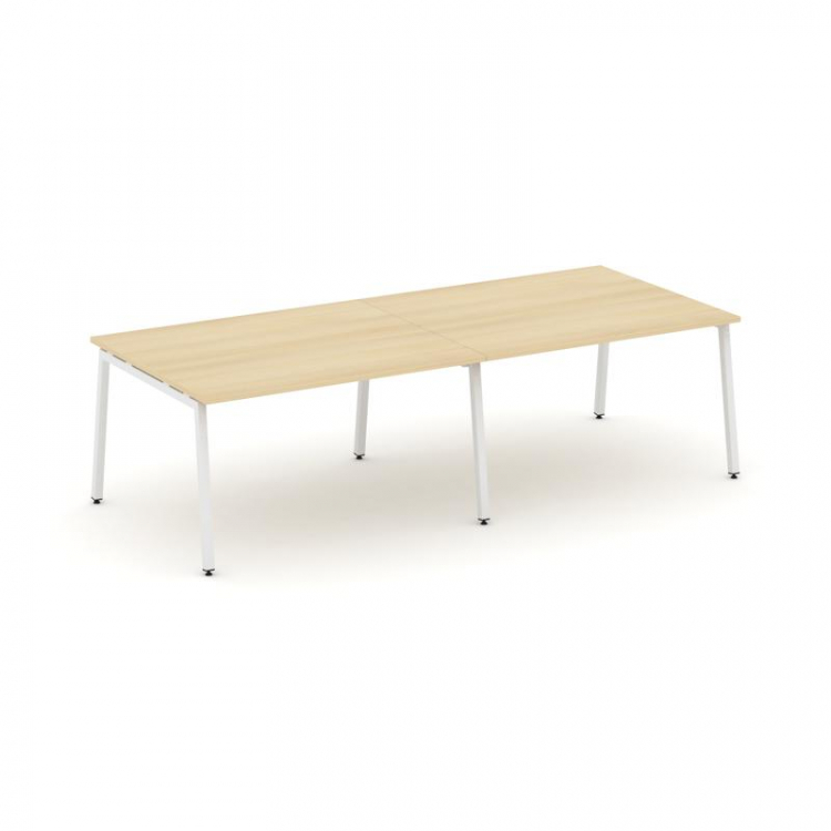 Style Project Стол переговорный SN-4A.SPRG-043.3 Акация Лорка/Металл Белый 2760*1180*750