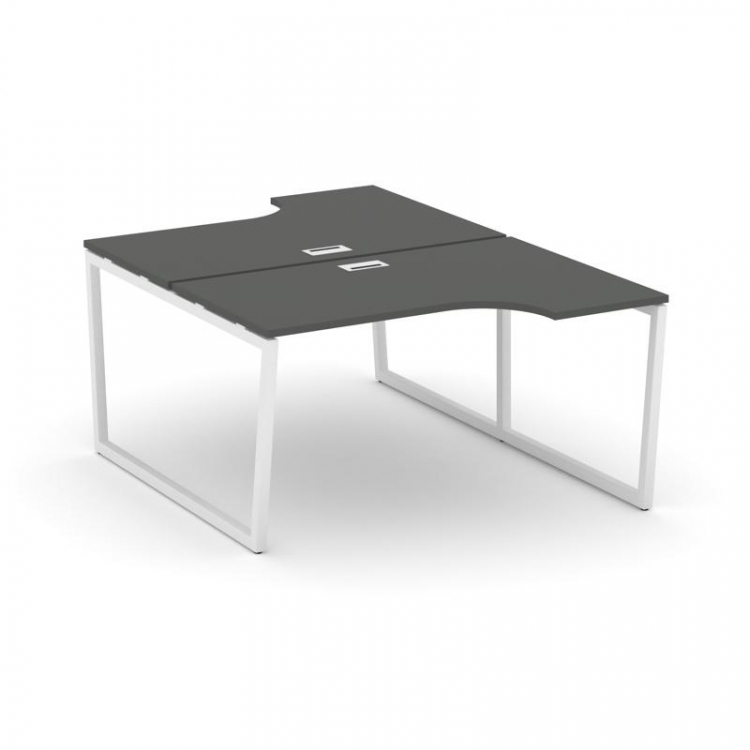 Style Project Рабочая станция эргоном. SN-4T2.DRPA-002 Антрацит/Металл Белый/Заглушка Пластик Белый
