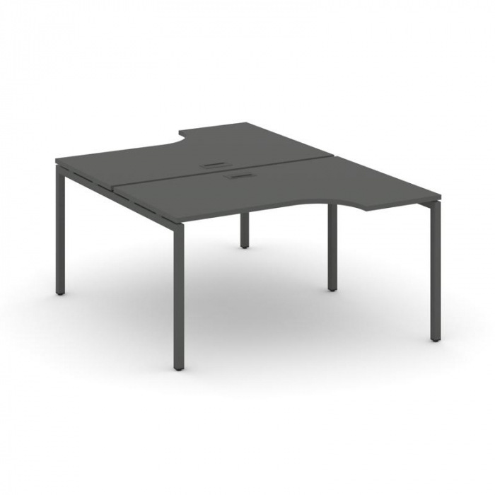 Style Project Рабочая станция эргоном. SN-4P.DRPA-022 Антрацит/Металл Антрацит 1580*1632/1992*750