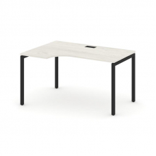 Style Project Стол рабочий эргоном. SN-4P.SPA-001(L) Дуб Наварра/Металл Черный 1380*600/980*750