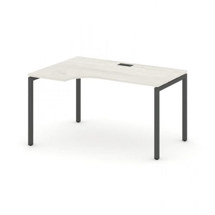 Style Project Стол рабочий эргоном. SN-4P.SPA-002(L) Дуб Наварра/Металл Антрацит 1580*600/980*750