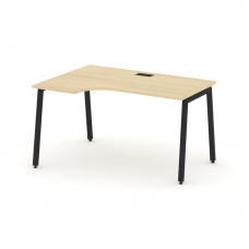 Style Project Стол рабочий эргоном. SN-4A.SPA-021(L) Акация Лорка/Металл Черный 1380*800/980*750