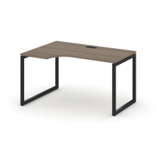 Style Project Стол рабочий эргоном. SN-4O.SPA-002(L) Вяз Благородный/Металл Черный 1580*600/980*750