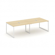 Style Project Стол переговорный SN-4O.SPRG-042 Акация Лорка/Металл Белый 2360*1180*750