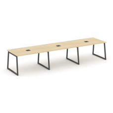 Style Project Стол переговорный SN-4T1.SPRG-024 Акация Лорка/Металл Антрацит/Заглушка Металл Антраци