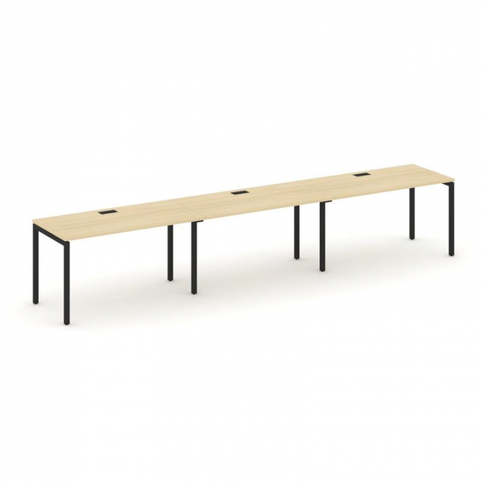 Style Project Рабочая станция 1 сторон. SN-4P.ORS-034 Акация Лорка/Металл Черный 4740*600*750