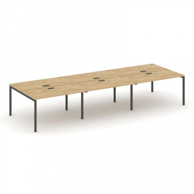 Style Project Рабочая станция 2-х сторон. SN-4P.DRS-074 Тиквуд Светлый/Металл Антрацит 4740*1432*750