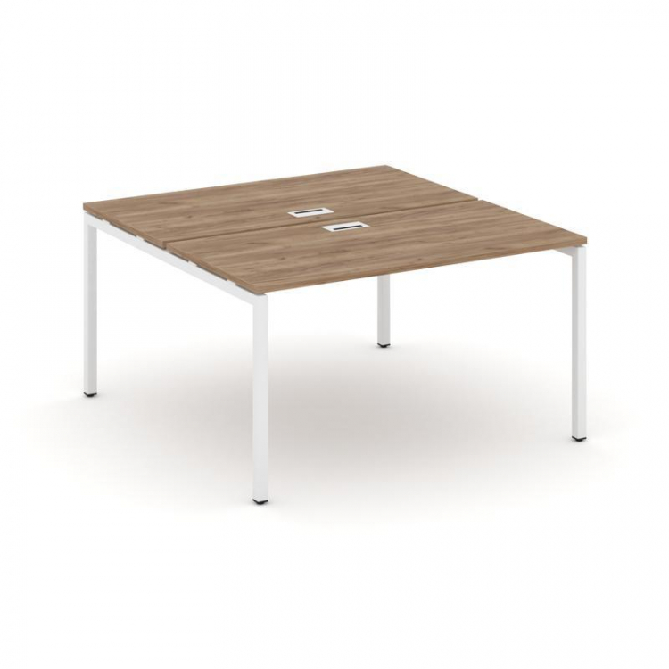 Style Project Рабочая станция 2-х сторон. SN-4P.DRS-011 Дуб Табак/Металл Белый 980*1432*750
