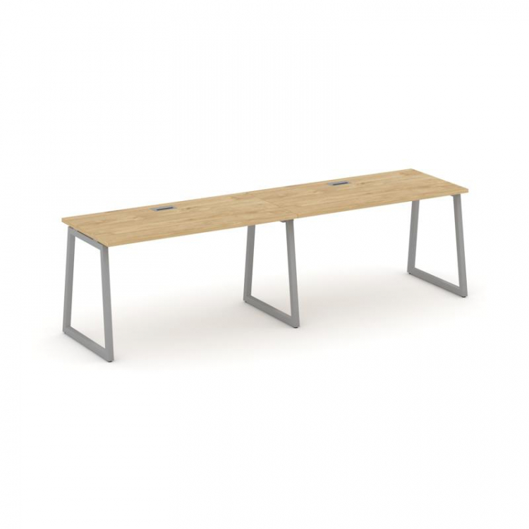 Style Project Рабочая станция 1 сторон. SN-4T1.ORS-012 Тиквуд Светлый/Металл Серый/Заглушка Пластик