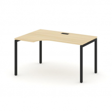 Style Project Стол рабочий эргоном. SN-4P.SPA-011(L) Акация Лорка/Металл Черный 1380*700/980*750