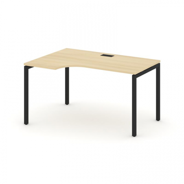 Style Project Стол рабочий эргоном. SN-4P.SPA-011(L) Акация Лорка/Металл Черный 1380*700/980*750