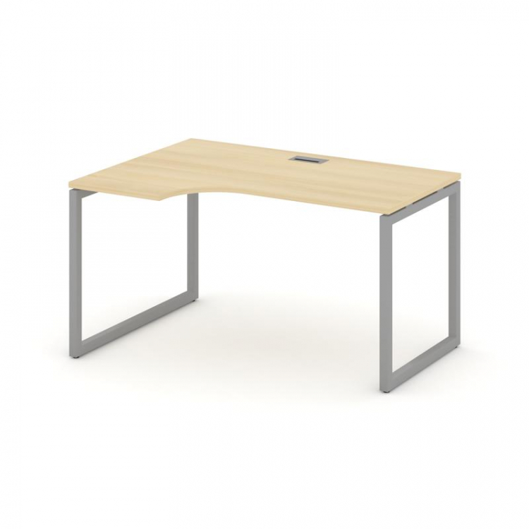 Style Project Стол рабочий эргоном. SN-4O.SPA-002(L) Акация Лорка/Металл Серый 1580*600/980*750