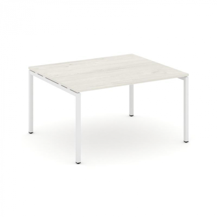 Style Project Стол переговорный SN-4P.SPRG-033.3 Дуб Наварра/Металл Белый 1380*1180*750