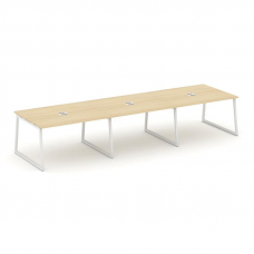 Style Project Стол переговорный SN-4T1.SPRG-052 Акация Лорка/Металл Белый/Заглушка Металл Белый 3540