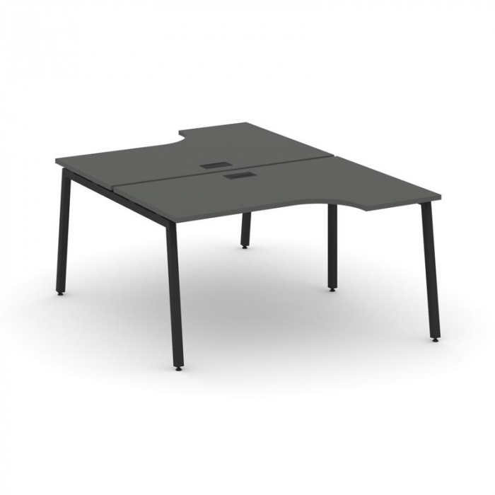 Style Project Рабочая станция эргоном. SN-4A.DRPA-022 Антрацит/Металл Черный 1580*1632/1992*750