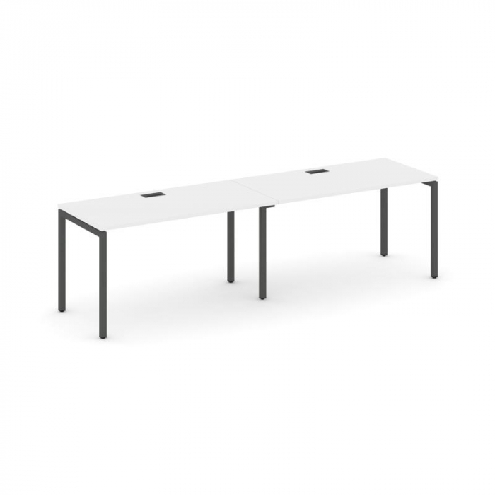 Стайл Проджект Рабочая станция 1 сторон. SN-4P.ORS-013 Белый/Металл Антрацит 2760*700*750