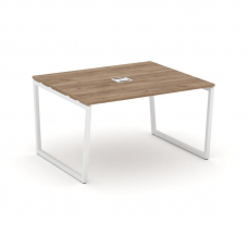 Style Project Стол переговорный SN-4T2.SPRG-032 Дуб Табак/Металл Белый/Заглушка Металл Белый 1180*11