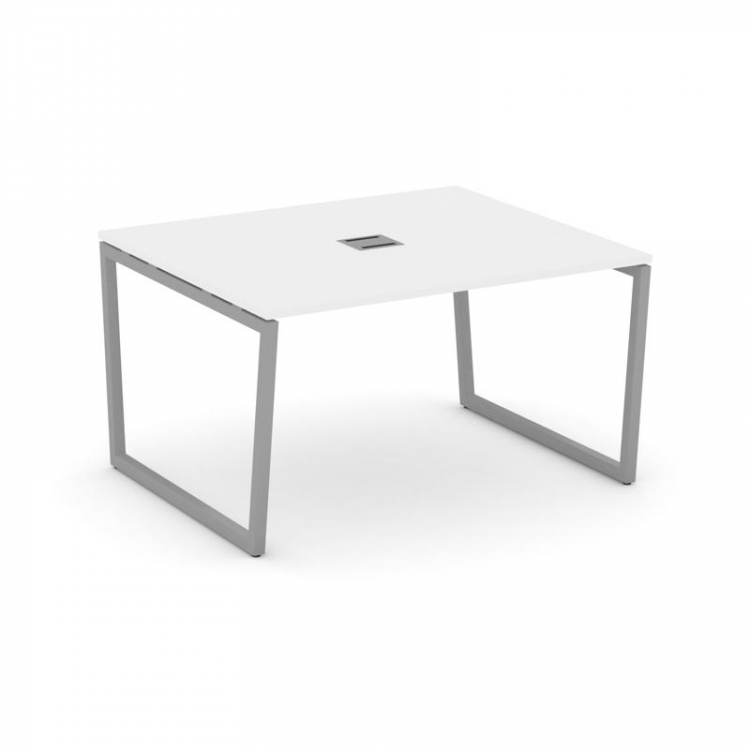 Style Project Стол переговорный SN-4T2.SPRG-033 Белый/Металл Серый/Заглушка Металл Серый 1380*1180*7