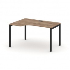 Style Project Стол рабочий эргоном. SN-4P.SPA-002(L) Дуб Табак/Металл Черный 1580*600/980*750