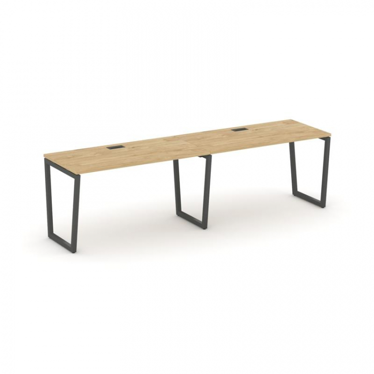 Style Project Рабочая станция 1 сторон. SN-4T2.ORS-002 Тиквуд Светлый/Металл Антрацит/Заглушка Пласт