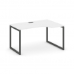 Style Project Стол рабочий эргоном. SN-4O.SPA-021(R) Белый/Металл Антрацит 1380*800/980*750