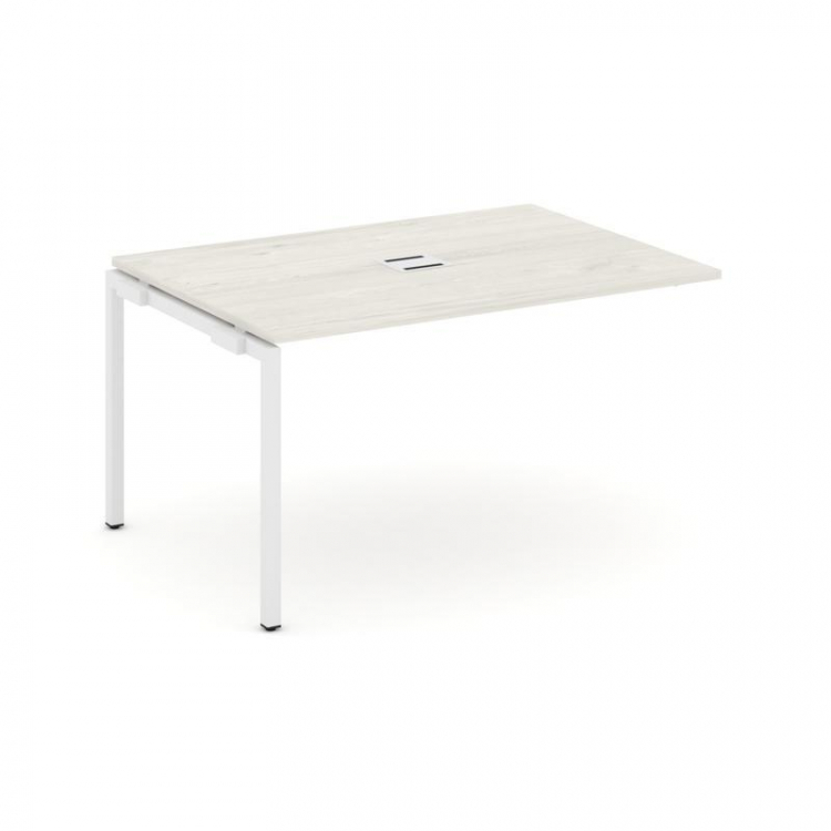 Style Project Проходной наб. элем. перег. стола SN-4P.NSPRG-003 Дуб Наварра/Металл Белый 1380*980*75