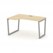 Style Project Стол рабочий эргоном. SN-4T2.SPA-022(L) Акация Лорка/Металл Серый/Заглушка Пластик Сер
