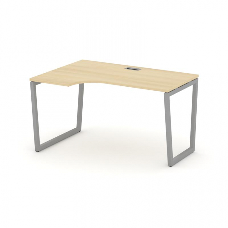 Style Project Стол рабочий эргоном. SN-4T2.SPA-022(L) Акация Лорка/Металл Серый/Заглушка Пластик Сер