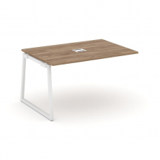 Style Project Проходной наб. элем. перег. стола SN-4T1.NSPRG-002 Дуб Табак/Металл Белый/Заглушка Мет