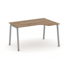Style Project Стол рабочий эргоном. SN-4A.SPA-012(R) Дуб Табак/Металл Серый 1580*700/980*750